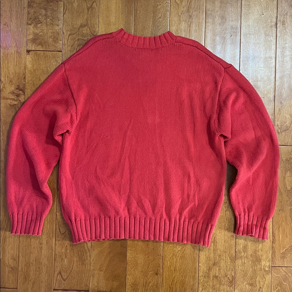 Banana Republic Chinky Knit Organic Cotton Sweater Size L Preppy Retro Classic - Picture 6 of 8